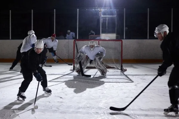 ice hockey arena action
